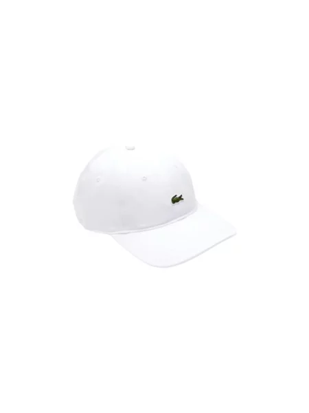 Czapka z daszkiem Lacoste white biała