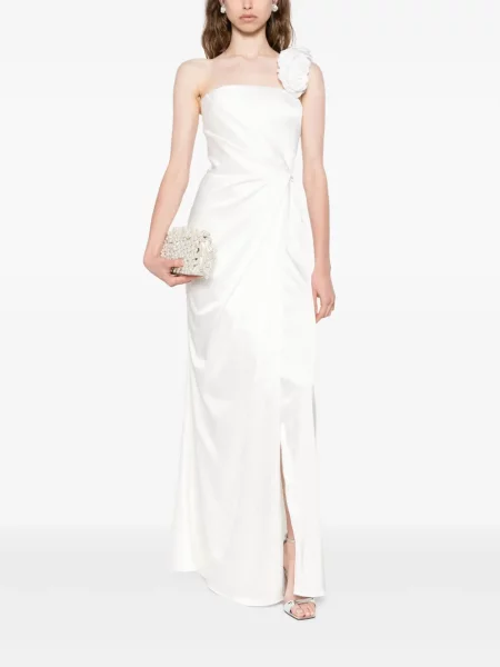 Rochie Silk Love & Lace de mătase de costum alb