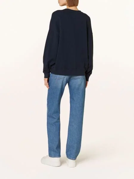 Ba&Sh Oversized Mikina Benjamin tmavě modrá/ žlutá modrá
