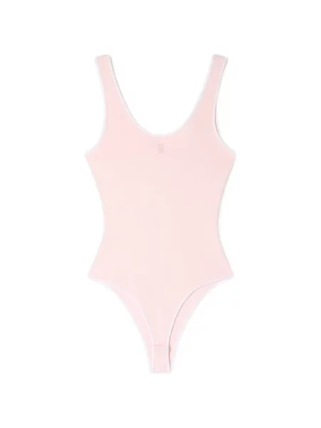 Body Sandro cu broderie roz