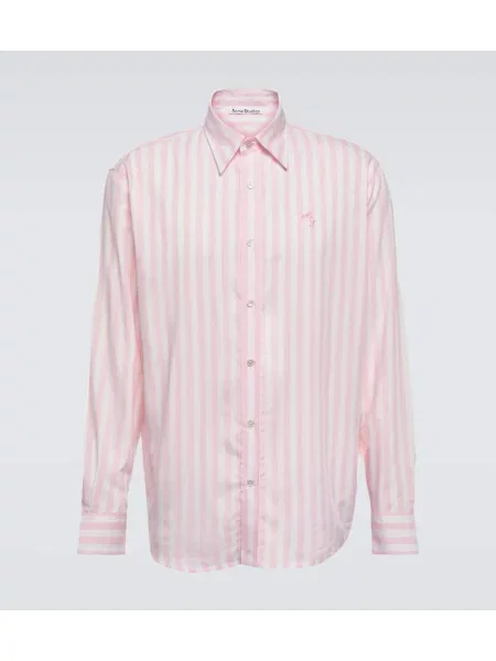 Cămașă Acne Studios cu dungi roz