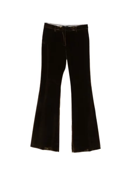 Pantaloni Etro de catifea evazate verde