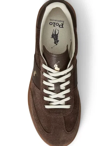 Шкіряні кросівки Polo Ralph Lauren Hrt Aera Pp коричневий