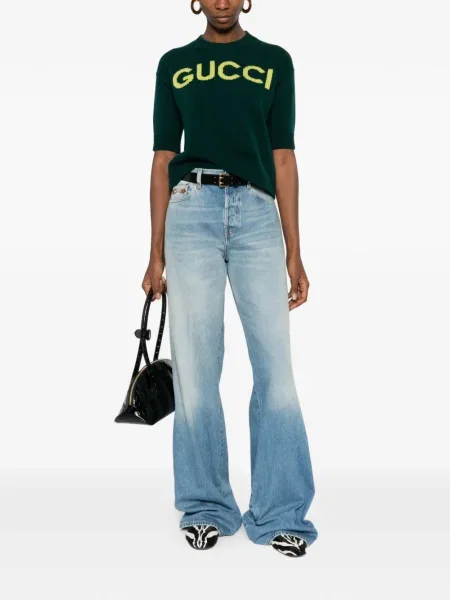 Blugi evazați Gucci albastru
