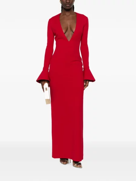 Maxi suknele Solace London v formos iškirpte raudona