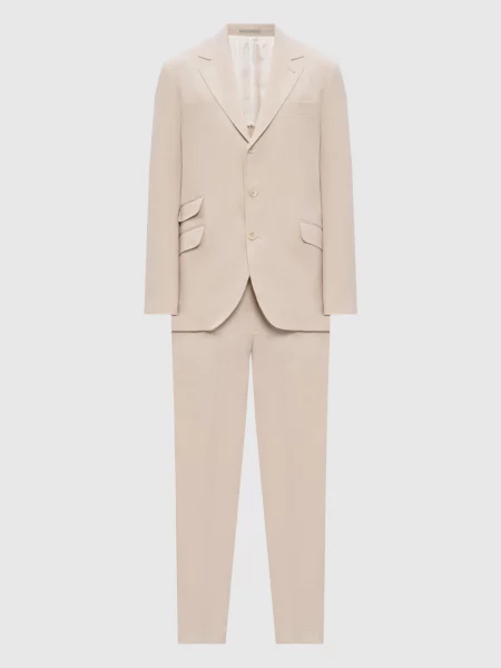 Костюм з льону Brunello Cucinelli бежевий