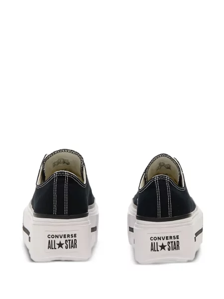 Sneakerși Converse cu broderie cu model floral cu platformă negru