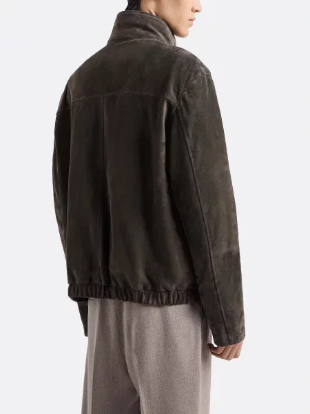 Кожаная куртка Emporio Armani коричневая