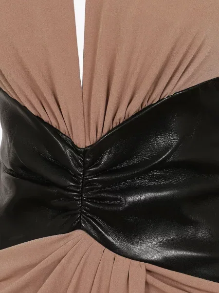 Rochie midi The Andamane drapată cu gât halter