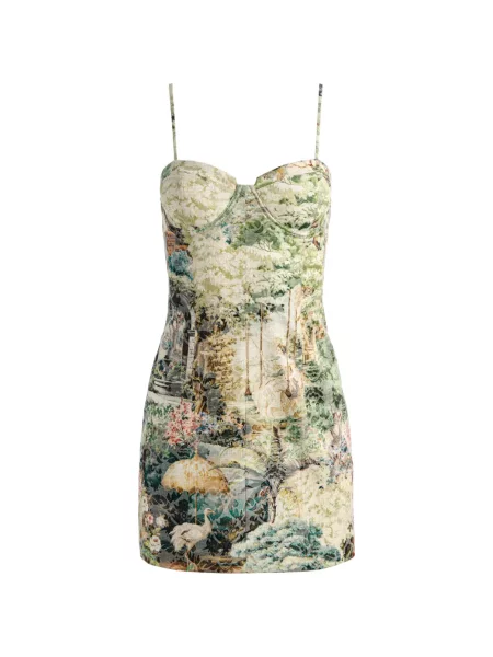 Rochie mini Alice + Olivia verde