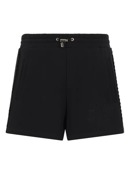 Szorty Philipp Plein z paskiem czarne
