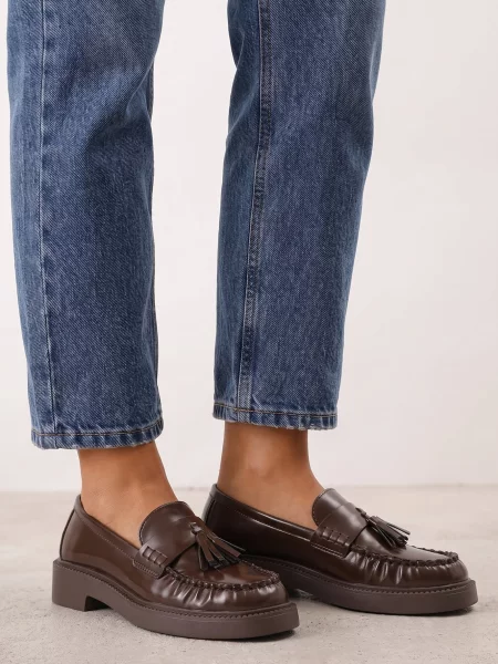 Mocasini Vices din piele maro