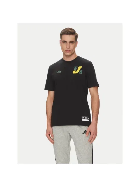 Adidas Marškinėliai Jamaica VRCT Regular Fit juoda