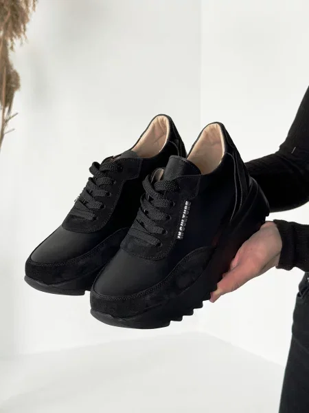 Кросівки INNOE Кроссовки замша/шкіра чорний