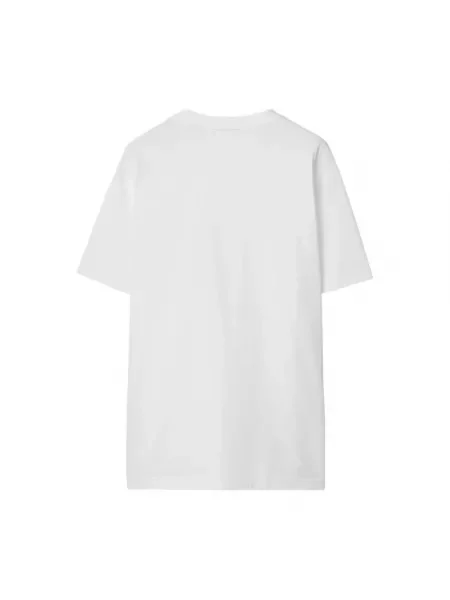 Koszulka Burberry żakardowa w kratkę biała