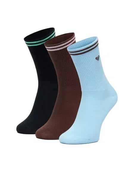 Duge čarape Roxy 3 PACK Šarena