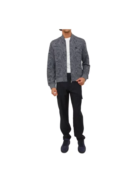 Kurtka bomber Etro z logo niebieski