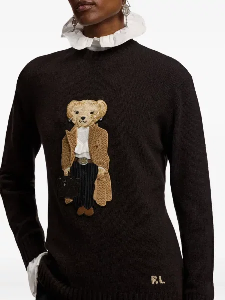 Πουλόβερ Ralph Lauren Collection κασμίρ καφέ