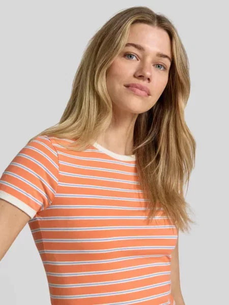 Męski t-shirt o kroju regular fit z mieszanki bawełny Tom Tailor Denim