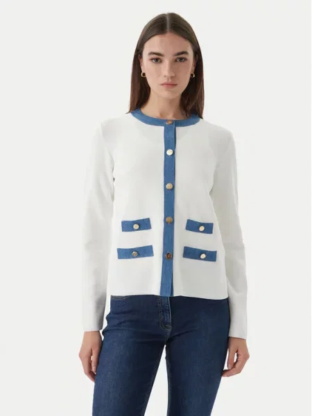 Luisa Spagnoli Cardigan Capotreno alb