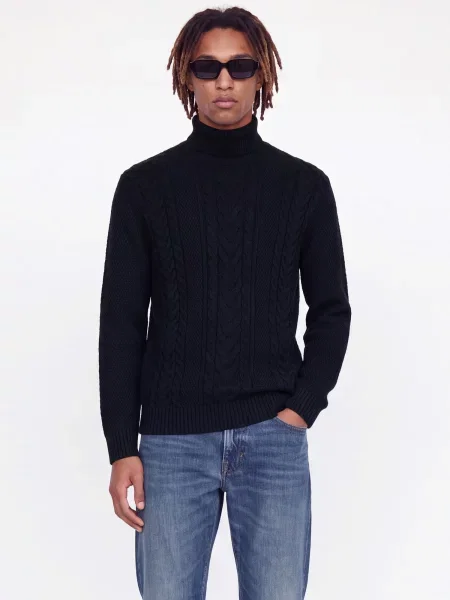 JACK & JONES Svetr JJJAMES noční modrá