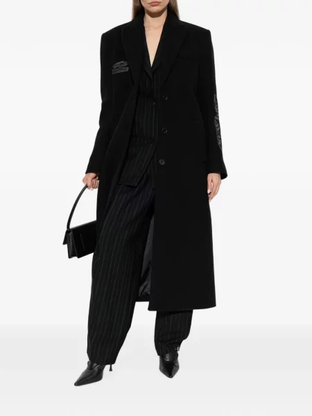 Palton Off-white cu autograf alb