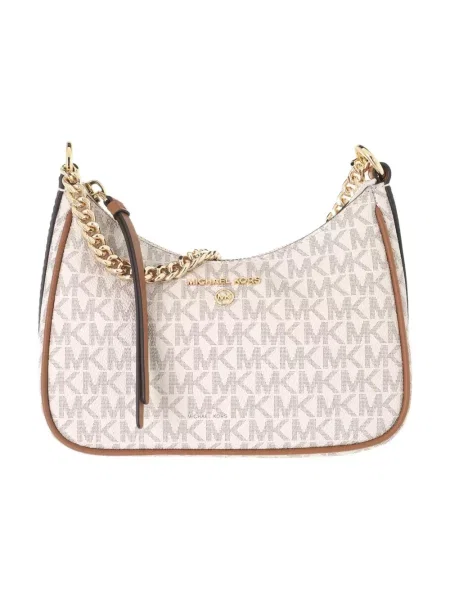Zawieszka Michael Kors skórzana beżowa