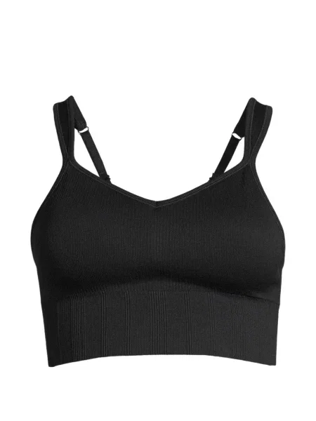 Sutien sport Casall tricotate cu decolteu în V negru