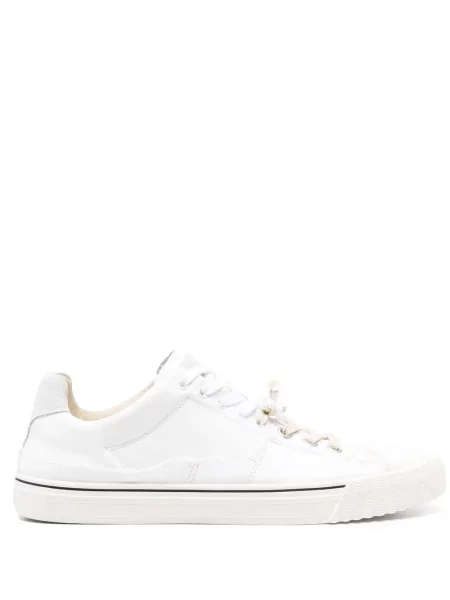 Sneakerși Maison Margiela cu șireturi din dantelă alb