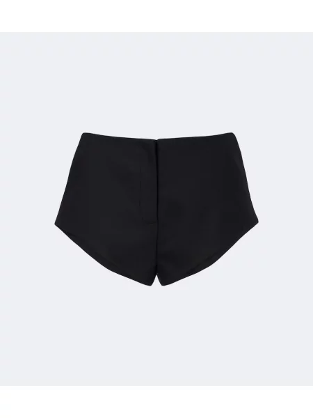 Pantaloni scurți David Koma de lână negru
