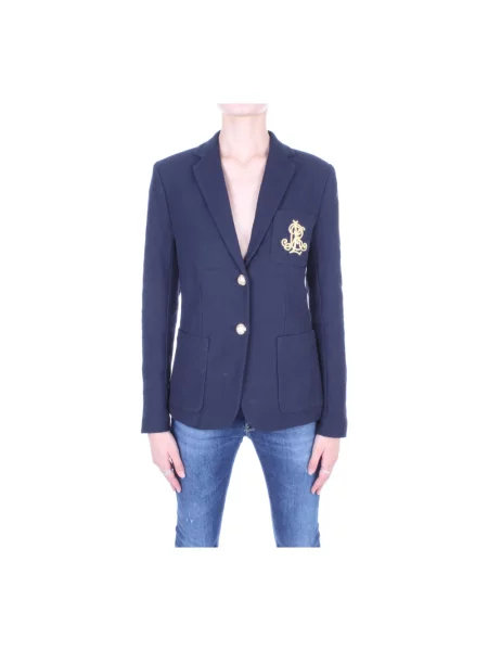 Marynarka Ralph Lauren z autografem niebieska