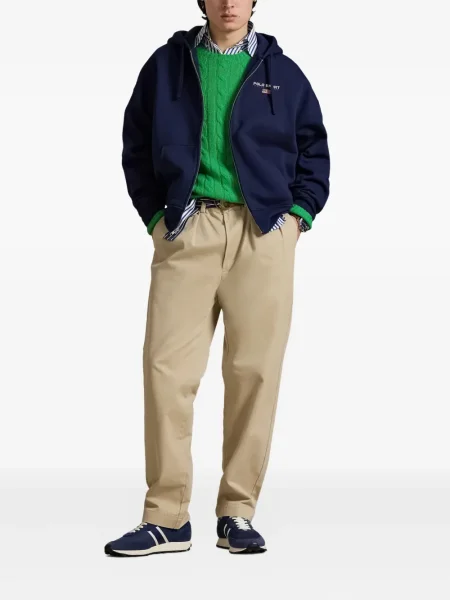 Ριγέ δερμάτινος κάλτσες Polo Ralph Lauren με κορδόνι μαύρο