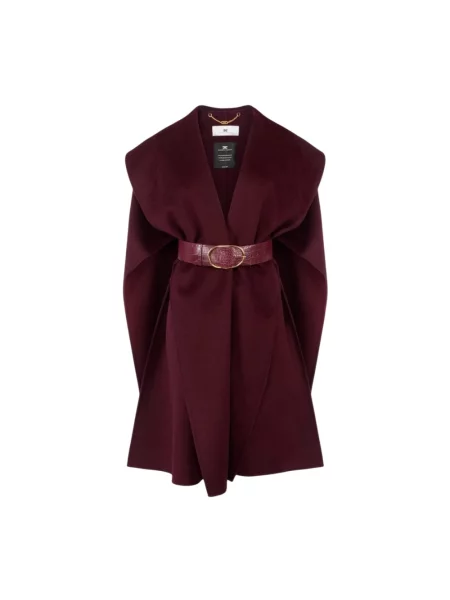 Peleryna Elisabetta Franchi wełniany brązowy