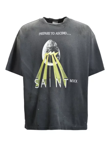 Tricou Saint Mxxxxxx cu imagine gri