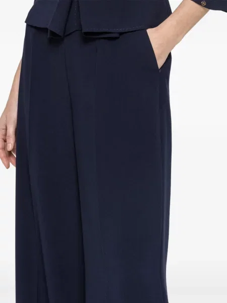 Pantaloni Nissa din crep albastru