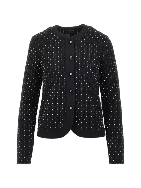 Lung cardigan Emporio Armani negru