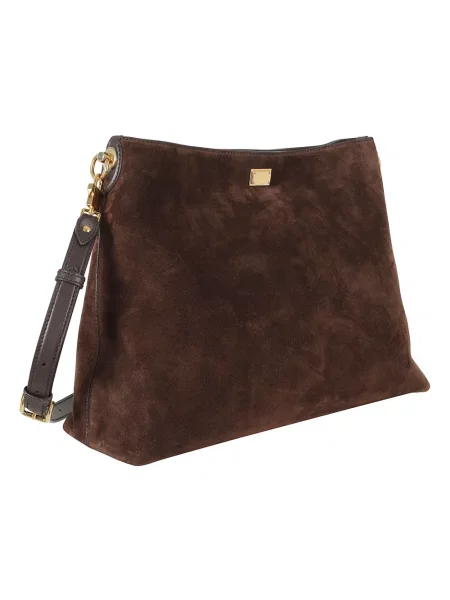 Torebka Dolce And Gabbana zamszowa brązowa
