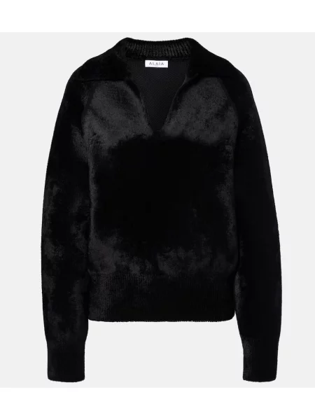Pulover Alaïa de lână negru