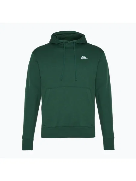 Hanorac pentru bărbați Nike Sportswear Club Fleece Hoodie fir / fir / white alb