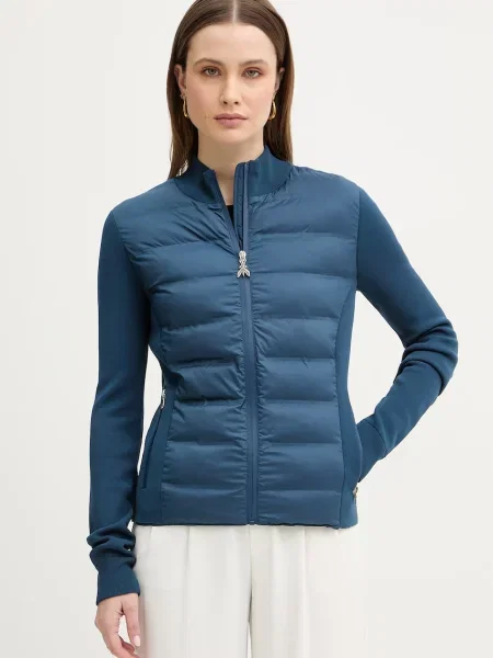 Patrizia Pepe kurtka z domieszką wełny niebieska