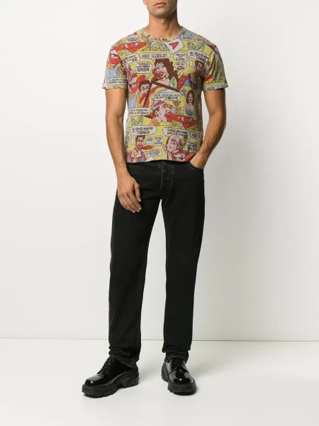 Tričko Comme Des Garçons Pre-owned s potiskem šedé