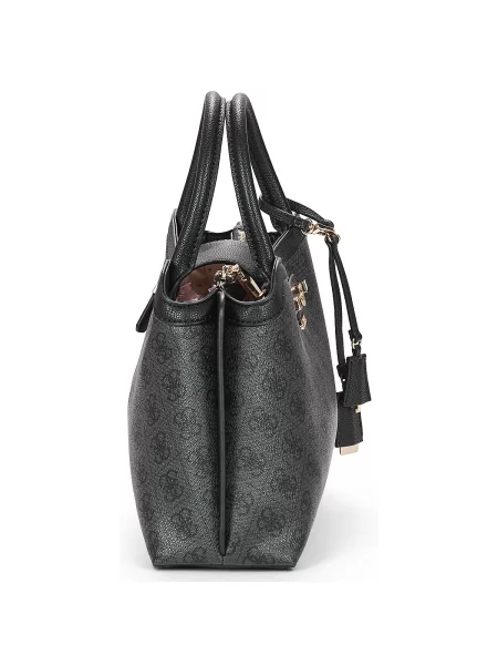 Crossbody kabelka Guess s autogramom sivá