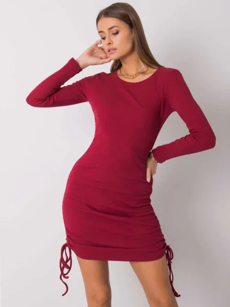 Casual obleka za prosti čas Fashionhunters bordo