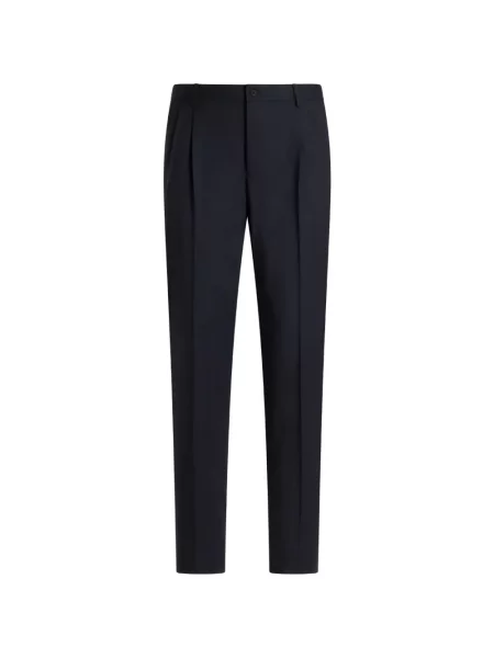 Pantaloni Dolce & Gabbana de lână albastru