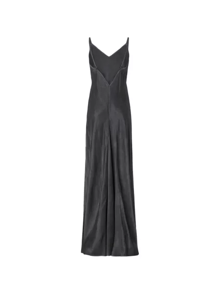 Rochie maxi Pinko din satin cu decolteu în V gri