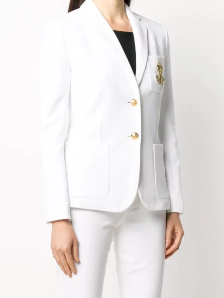 Jednořadé sako Lauren Ralph Lauren bílé