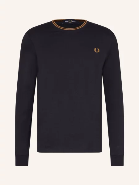 Fred Perry Tričko S Dlouhým Rukávem tmavě modrá