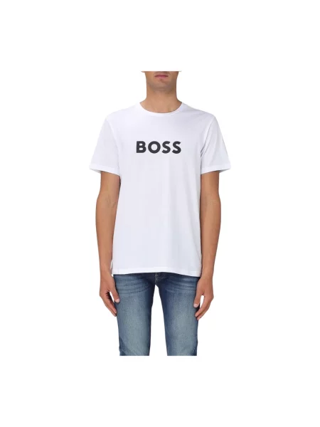 Hugo Koszulki Mężczyzna L Logo Tee Short Sleeve biały