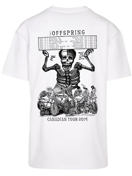Merchcode Tricou Offspring Canadian Tour negru alb