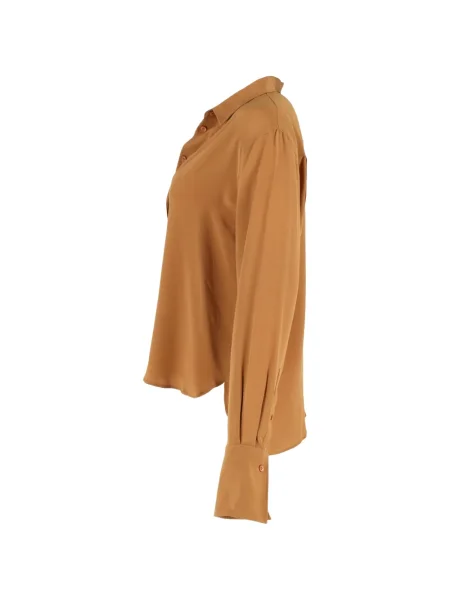 Cămașă Joseph de mătase maro